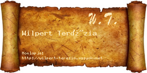 Wilpert Terézia névjegykártya